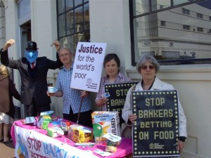 Outside Barclay's Bank