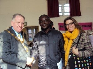 Hannah Reed with Alex and the Mayor of Bexhill