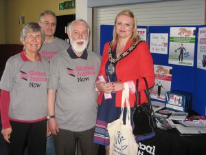 Councillor Sarah Hacker with John and Jackie Oversby 