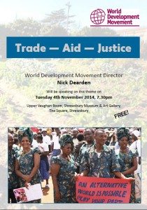 World Development Movement talk in Shrewsbury_November 2014