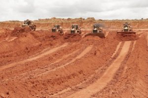 Clearing land for mining in the Brazilian Amazon.